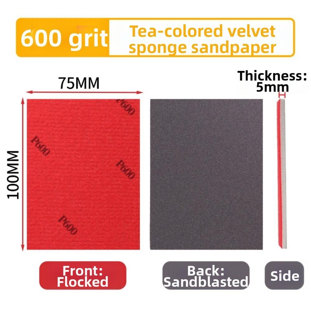 Multi-Purpose Wet Dry Sanding Sponge 75x100mm Grinding Sponge Pad For Wood Furniture