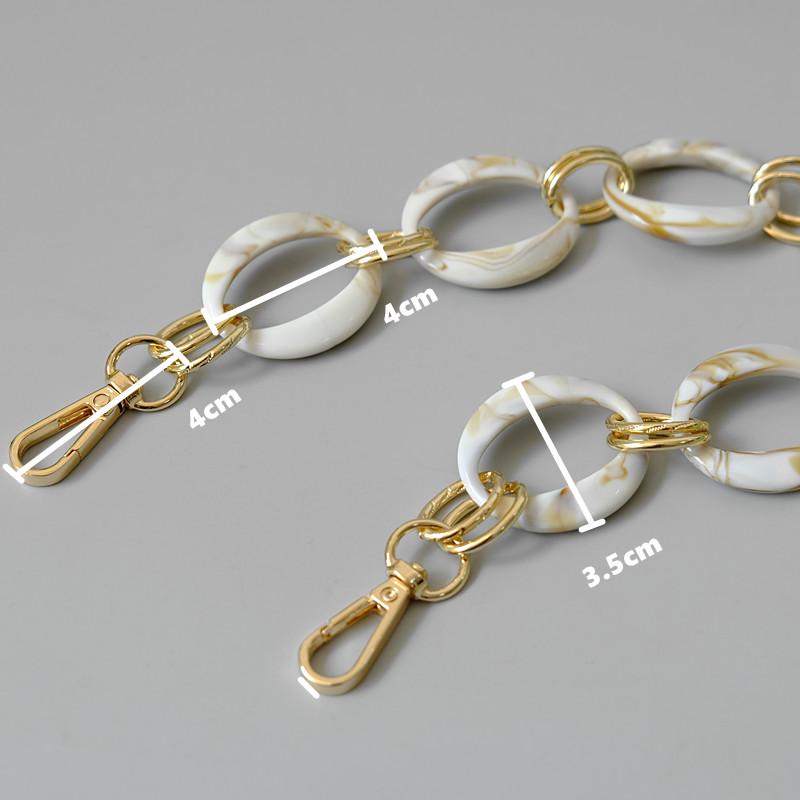 Новая модная женская сумка, аксессуары, цепочки, съемная замена, белый, красный ремешок для сумки, женский золотой чехол на плечо из смолы, цепочка для телефона