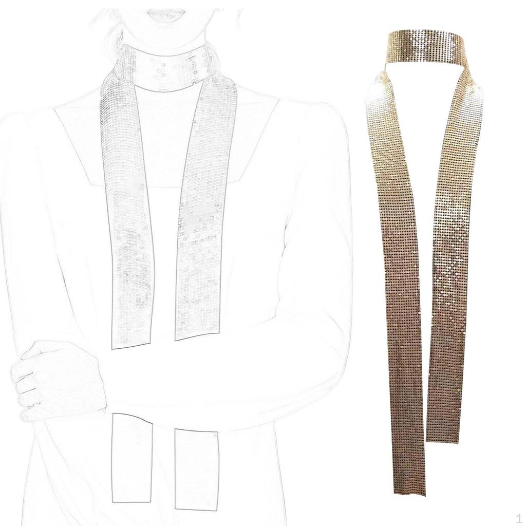 Элегантное колье-шарф с пайетками для вечерних мероприятий