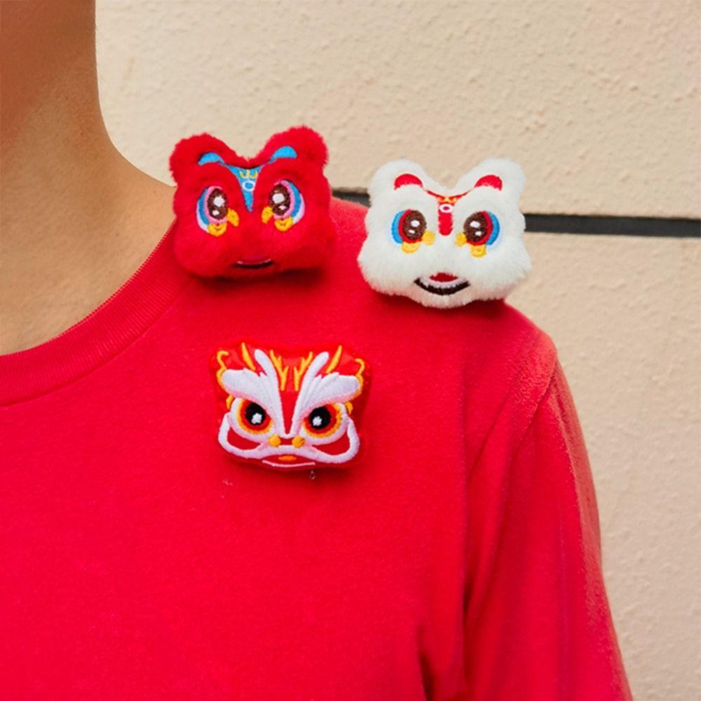 Танцующий Лев Брошь Левенка Стиль Лун Цзун Китайский Значок Мультяшный Значок Новый Год Подарок