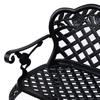 Garden Bench Cast Aluminium 107Lx58Wx85H Cm Black
