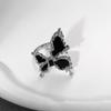 Черное регулируемое кольцо на палец Exaggerate Gothic Opening Ring Dark Style Black Butterfly Ring Gift