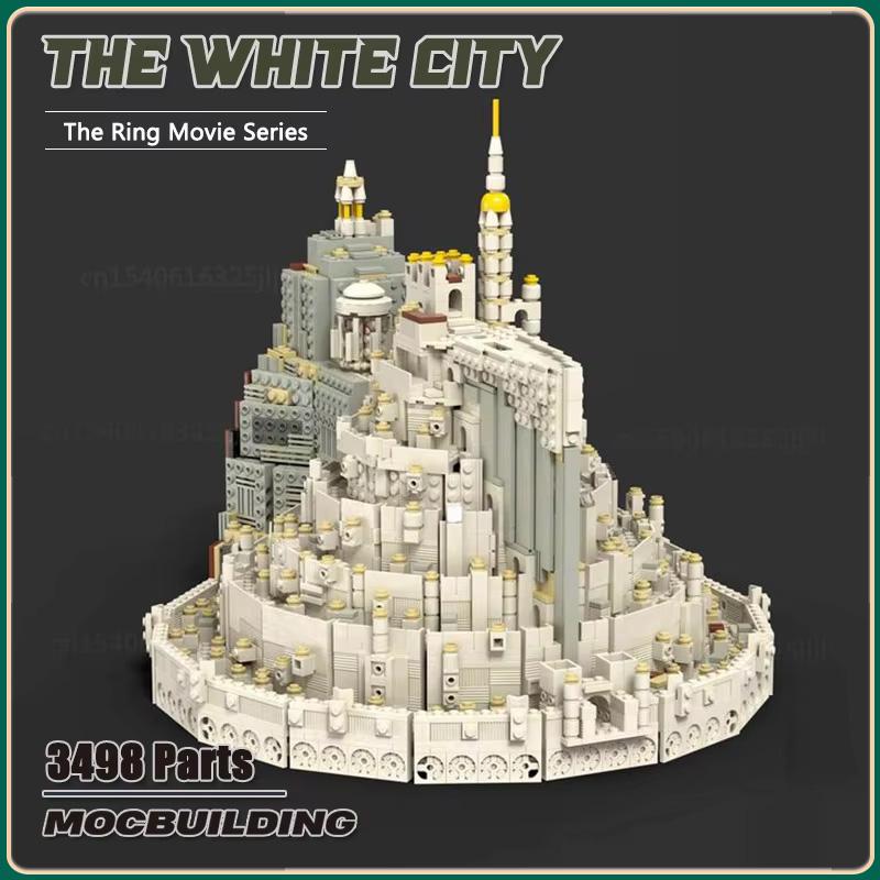 The White City Rings Movie Scene MOC Building Blocks Collection Technology Bricks Creative Display Model Toys Xmas Gifts