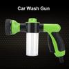 Green Manual High-Pressure Plastic Garden Water Hose Foam Sprayer 8 Watering Patterns Variable Flow 1.5L Capacity Soap Dispenser