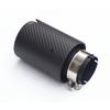 2Pcs All Full Matte Black Universal Car 100% Real Carbon Fiber Exhaust End Tips for BMW 2.5'' in, 3.5'' out With Logo