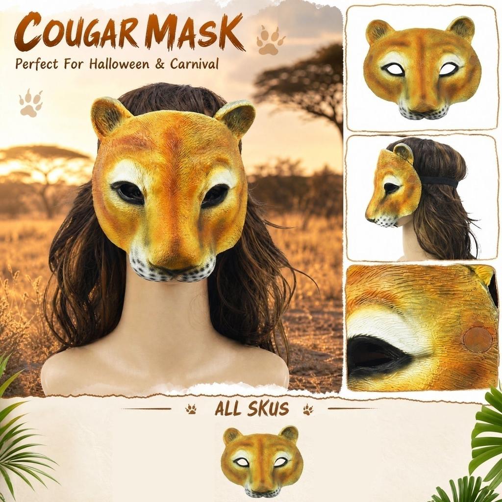 for Halloween Party - Adult Animal Face Costume Accessory