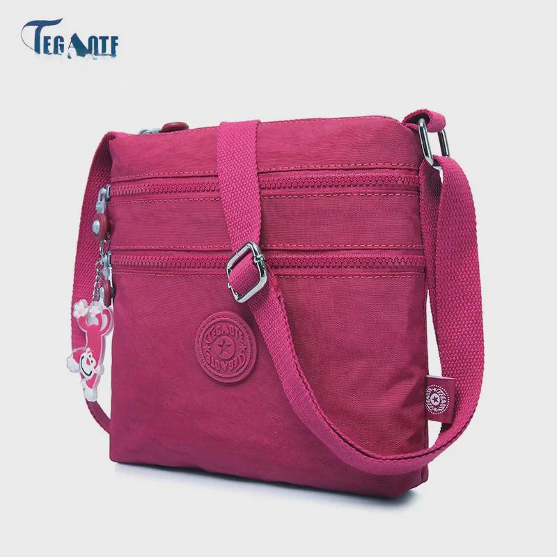 Versatile Lightweight Water-Repellent Nylon High-Top Shoulder Messenger Bag