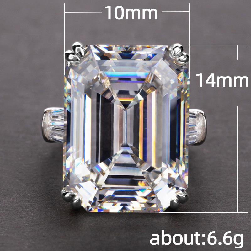 Huitan Luxury Solitaire Big Rectangle CZ Женское обручальное кольцо Помолвочное кольцо Вечернее элегантное женское модное ювелирное изделие Подарки