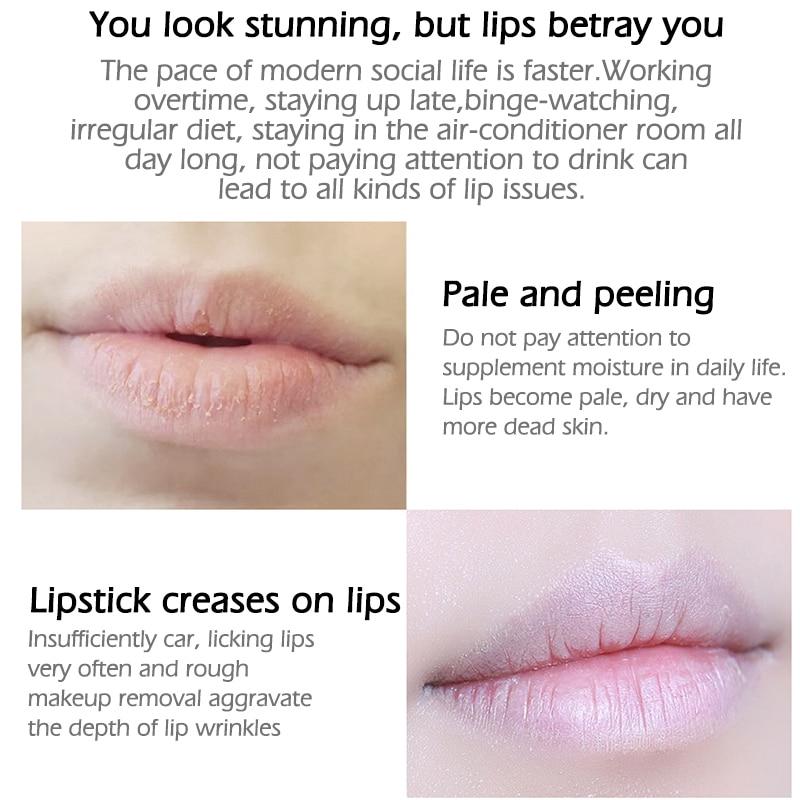 SENANA Lip Balm Plant Extract Moderate Moisture Moisturizing Nourishing Lip Plumper Remove Peeling Dead Skin Lip Lines Lip Care
