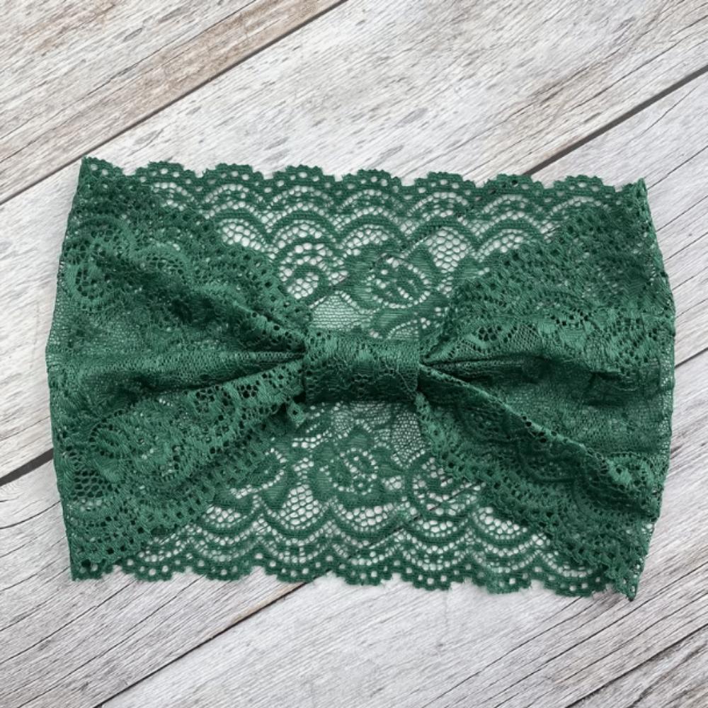 Soft Lace Trim Headband Bow Fabric Headband Sport Yoga Elastic Headwear Running