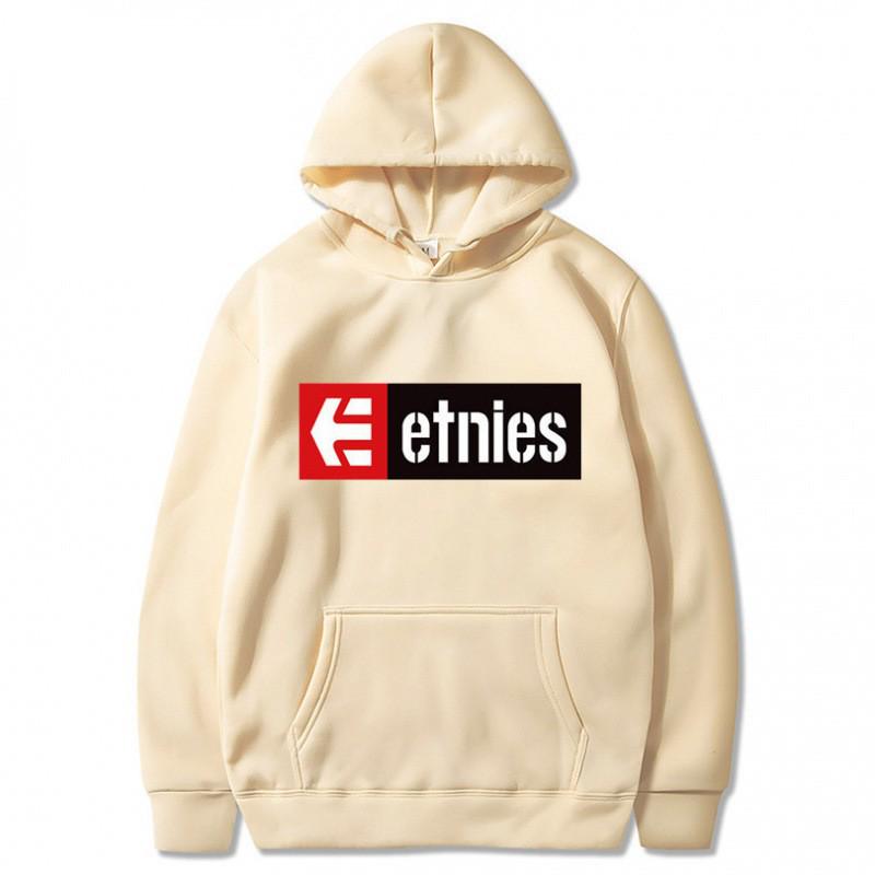 European-American Skateboarding Etnies Trendy Fleece Hoodie, Loose-Fit Plus Size, Outdoor Sports Streetwear.