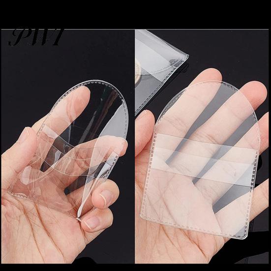Souvenir Coin Holder 50Pcs Storage Bag Clear Waterproof Dustproof PVC Semi-circle Transparent Sleeve Flap Collection Medal Jewelry Protector Pouch
