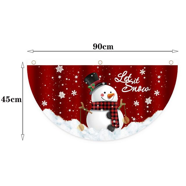 Рождественский открытый веерообразный флаг, баннер, Рождественский декор для дома, Рождественский орнамент-капля, Рождественский подарок Navidad, Новый год 2023