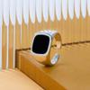 Korean Style Cold Style Black Glue Square Ring for Men and Women, Simple Design, Trendy Open Ring Jewelry