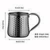 Медная кружка Moscow Mule из нержавеющей стали, фактурная металлическая коктейльная чашка с закатанным ободком