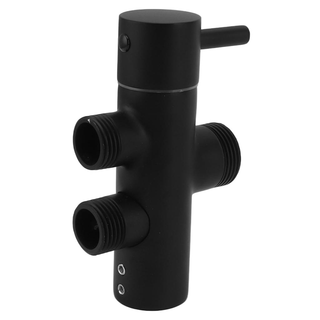 Переключатель для душевой лейки Черный Ржавчиноустойчивый Герметичный Настенный Переключатель для душевой штанги Клапан-переключатель для туалета