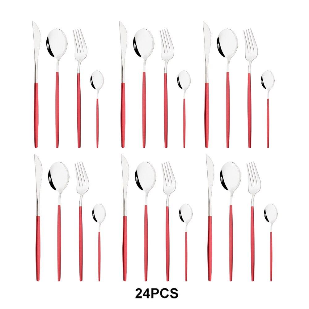 Набор посуды из нержавеющей стали, кухонный набор, 24 шт., черное золото, нож, вилка, ложка, роскошный набор посуды, ужин, свадьба, зеркало, столовые приборы