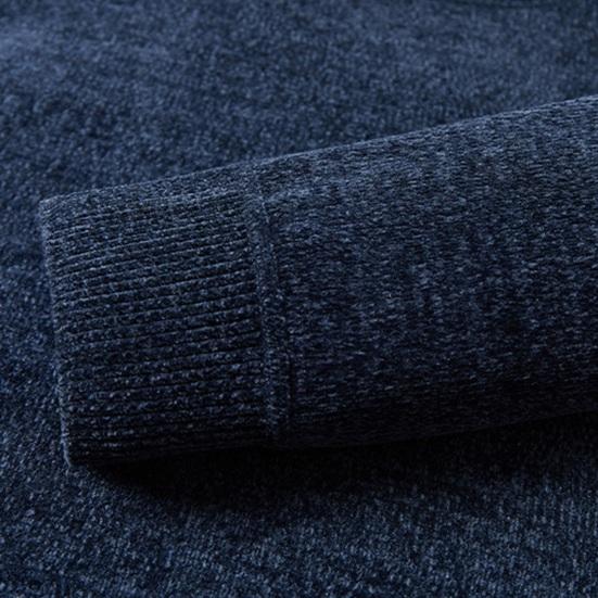 Мужской свитер осень-зима, толстый плюшевый с подкладкой, круглый вырез, трикотажный однотонный эластичный пуловер, свободный, сохраняющий тепло, для работы, бизнеса, школы, свитер