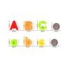 80 шт. магнитные пластиковые диски с вырезами для раннего образования, 26 букв, наклейки для игрушек для детей