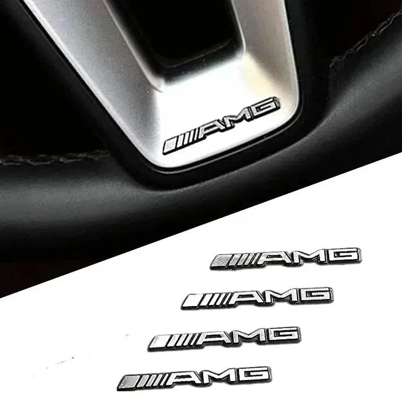 Car 3D Aluminum Badge Emblem Sticker car audio decorate For Mercedes Benz AMG W204 W205 W203 W211 W201 W210 W108 W124 GLA GLC QQ2