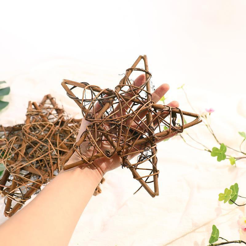 DIY Rattan Hoop Floral Wreath - Handmade Door Décor with Dried Flowers for American Country Christmas