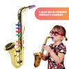 Toy Saxophone Plastic Trumpet Toy Portable Kids Saxophone Simulation 8 Tone Children Musical Instrument Kid Learning Accessories