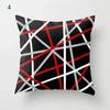 Housses De Coussin De Canapé À Motif Géométrique, Taie D'oreiller De Voiture, Décoration D'intérieur, Salon, Noir, Rouge