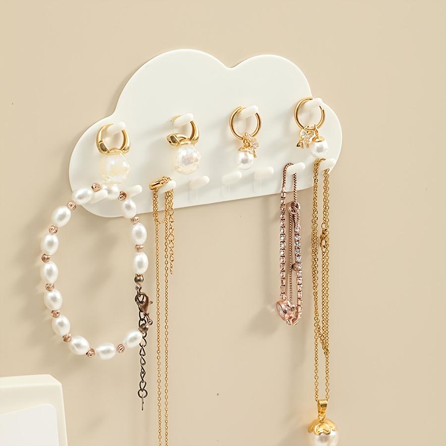 1/3 Pcs Cloud-Shaped Plastic Hooks - Multi-Purpose Organizer for Jewelry & Keys, Decorative Storage for Bathroom & Living Room