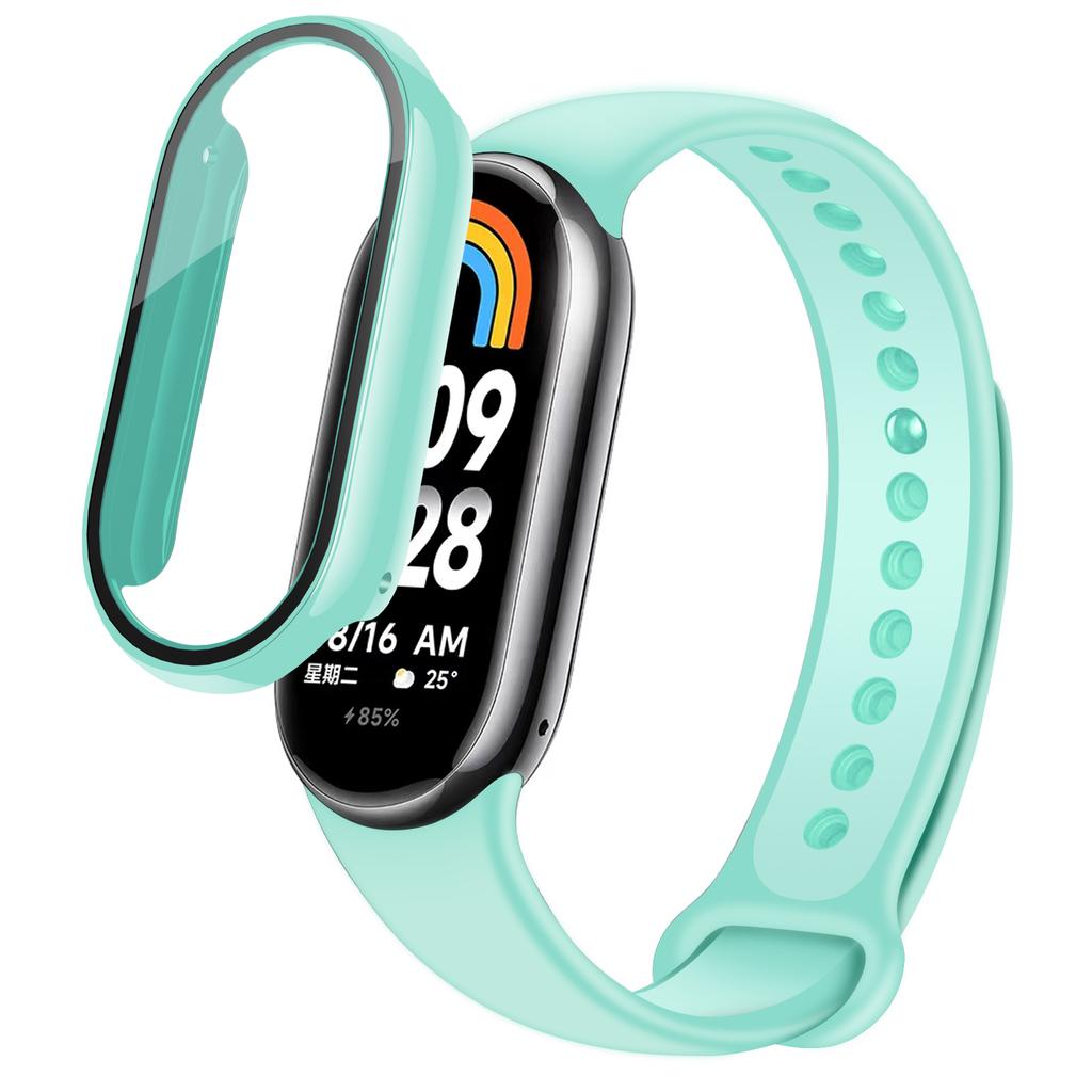 Чехол для ПК+Закаленное стекло Для Xiaomi Mi Band 8 Чехол Ударопрочный Полный Защитный Экран ремешок Для Xiaomi Mi Band8 Аксессуары