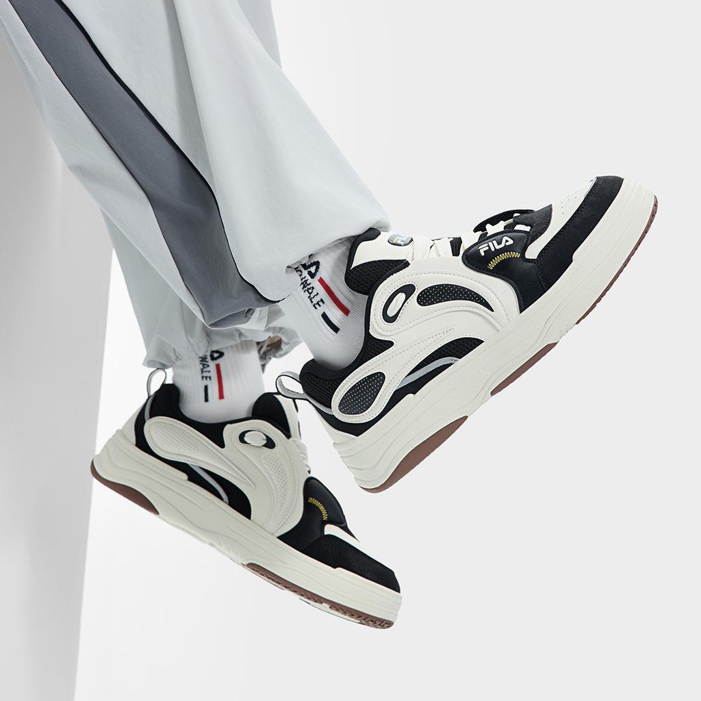 Fila Vibe Rhythm Модные Удобные Прочные Низкие Кеды для Скейтбординга Мужские кроссовки Черно-белые F12M512201FBP