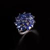 Роскошный дизайн, кольцо с натуральным диффузным сапфиром, камень, родившийся в сентябре, великолепное ювелирное украшение для женщин, свадебная и банкетная одежда