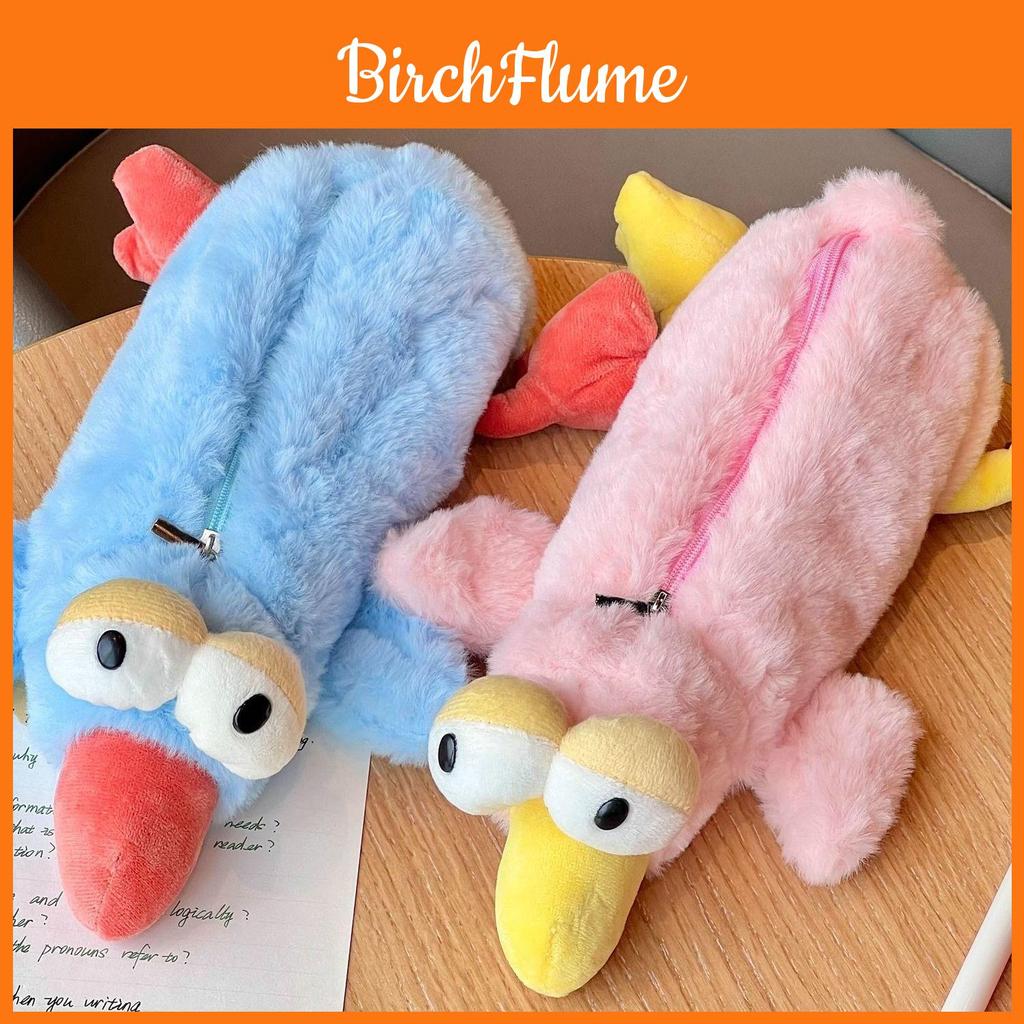 Hummingbird Plush Pencil Case With Soft Fabric For Students And Giftgiving