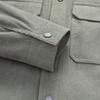 Qiaowo Мужская немнущаяся куртка в стиле business casual с несколькими карманами