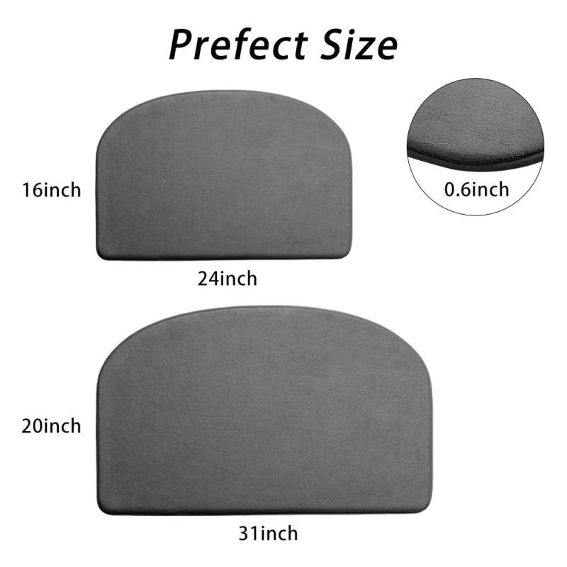 Полукруглый коврик для пола Впитывающий Быстросохнущий Нескользящий Дверной коврик для ванной комнаты Для спальни Туалета Кухни