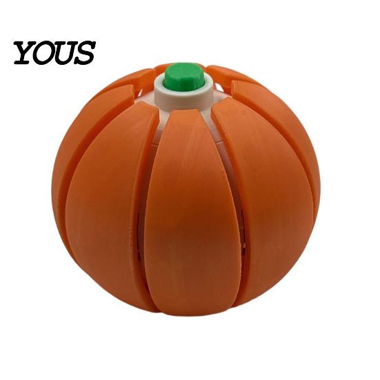 Travel Stress Reliever Halloween Pumpkin Squeeze Ball, Fruit Shaped Clicker Fidget Toy for Anxiety Relief, Cute Soft Decompression Kids Adults, Party