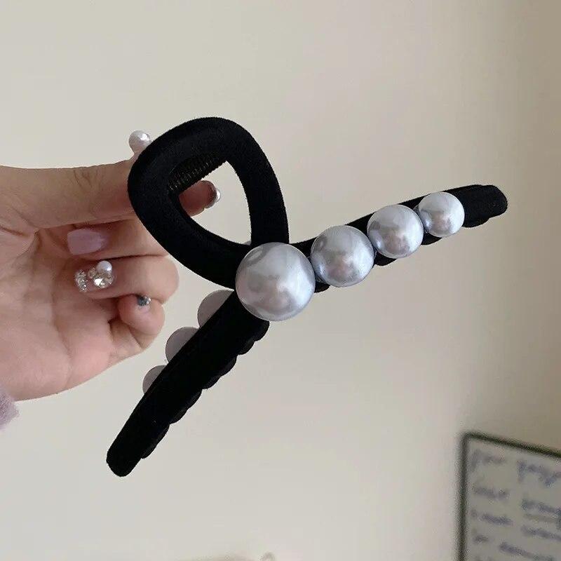 Ретро флокирующая заколка для волос со звездой, женские винтажные большие пластинчатые заколки для волос, заколки в виде акулы, головной убор для женщин, аксессуары для волос