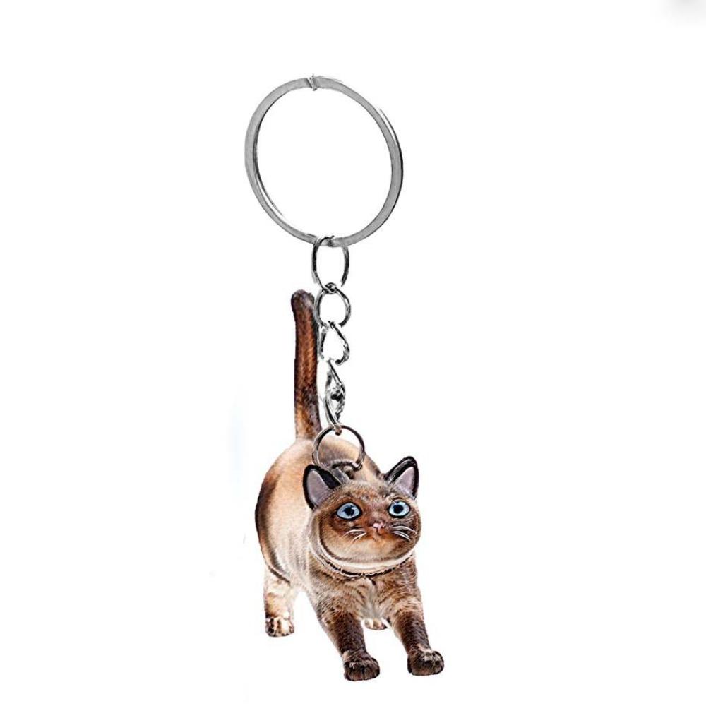 Transparent Acrylic Keychain Cat Hair Storage Capsule Hamster Hair Storage Memorial Key Ring