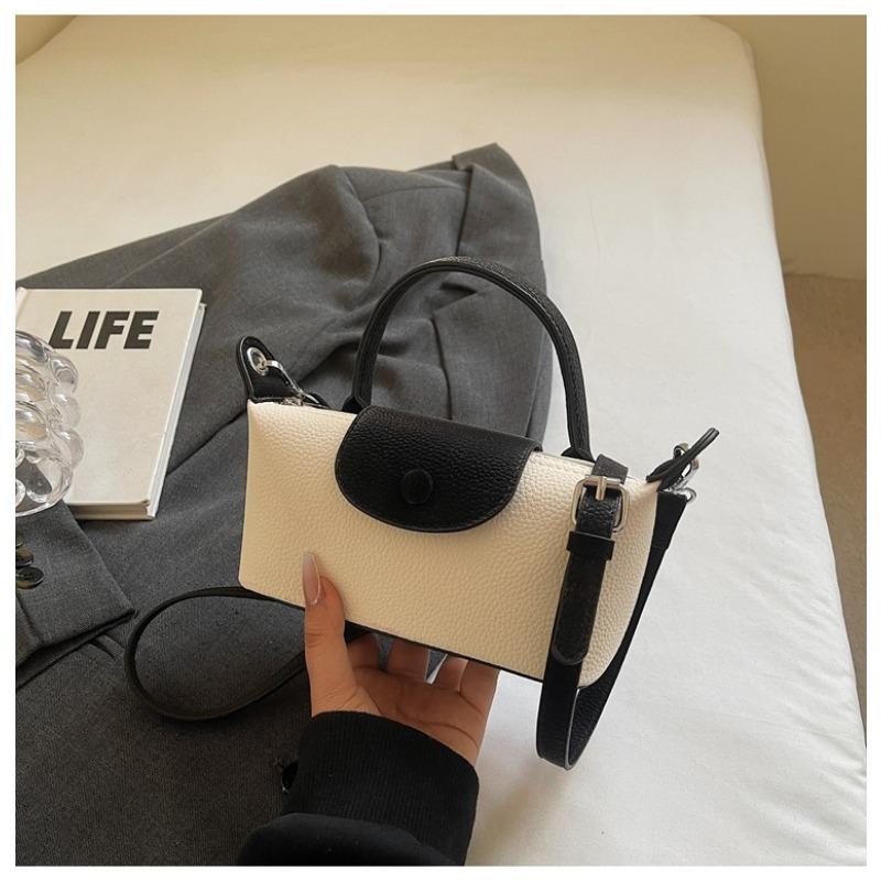 Versatile Contrasting Color Small Bag Women's New Fashion Hand-carried Dumpling Bag Spring and Summer Popular Shoulder Messenger Bag