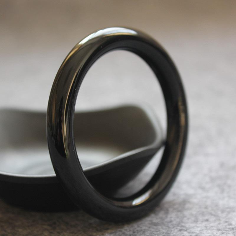 11 мм натуральный чистый черный агат круглый браслет модный агат браслет с подвесками нефритовый браслет женский подарок