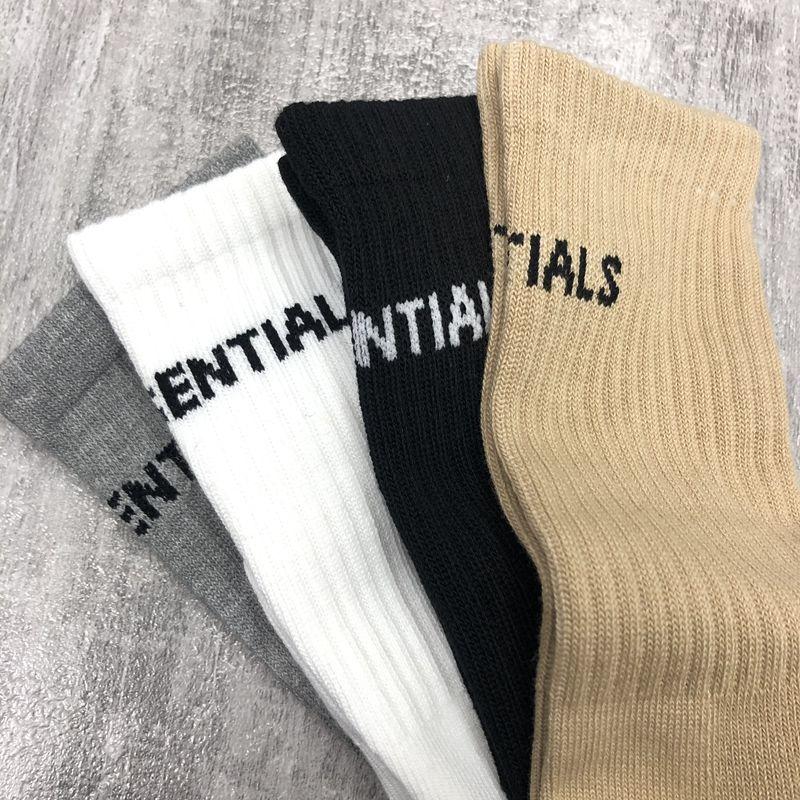 Fear Of God Классические ESSENTIALS Носки с принтом букв Дышащий Хлопок Уличные Носки
