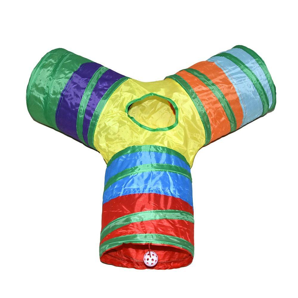 Breathable Cat Tunnel Tube Polyester+Steel Wire Pet Fun Play Toy Portable Cat Nest Guinea Pig