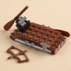 MOC Средневековая Сцена Строительные Блоки Военный Лагерь Viking Warrior Солдаты Палатка Аванпост Пиратский Корабль Конюшня Замковая Стена Кирпичи Игрушка