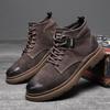 Ботинки Мартина мужские из натуральной кожи коровьей кожи осенне-зимние новые на толстой подошве средней высоты ботинки в британском стиле средней высоты мужские универсальные рабочие короткие