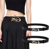 Special Shaped Punk Belt Casual Leather Belt Versatile Pin Buckle Belt  Unisex