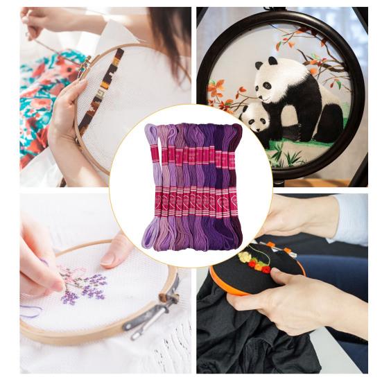 24 мотка нитки для вышивки крестом, красочные нитки для вышивания, нитки для рукоделия, вышивания, домашний швейный магазин