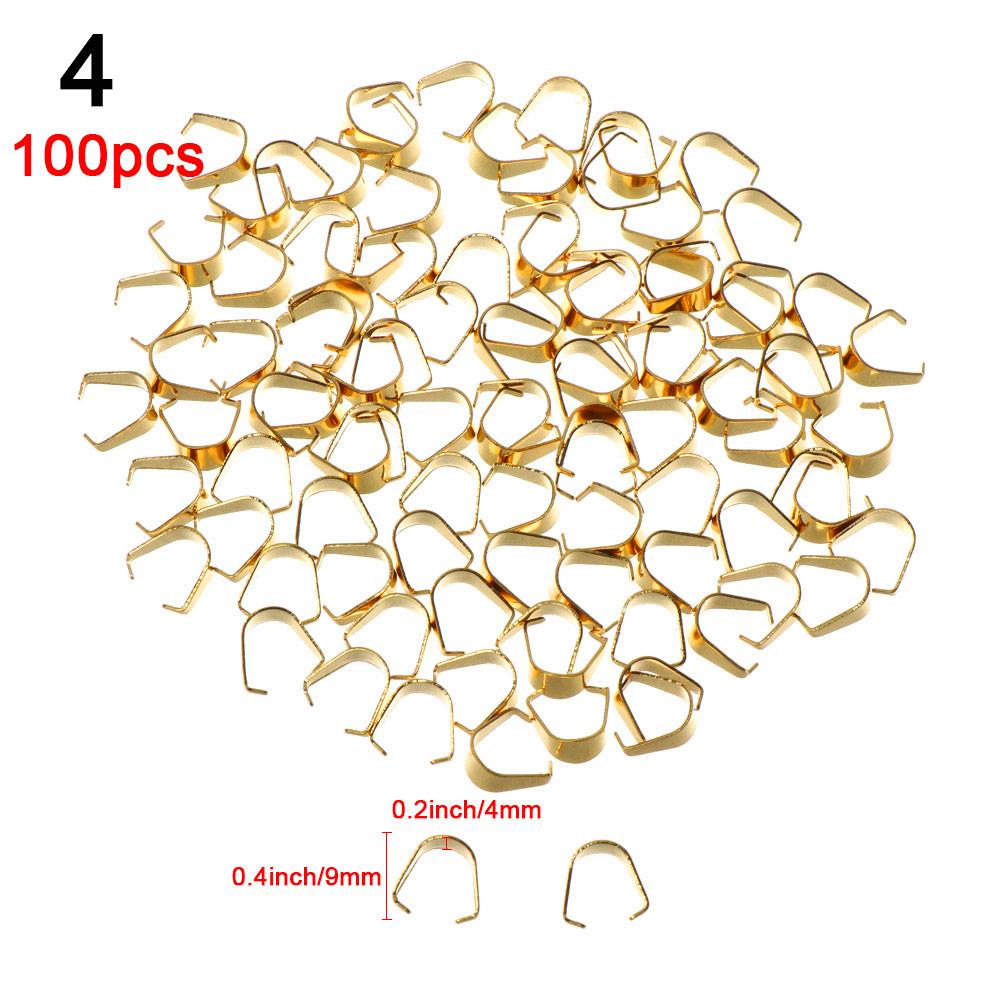 Components Pinch Bail Clasp Pendant Clips Buckle Charm Necklace Hook DIY Jewelry Connector