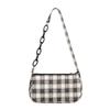 Women's Shoulder Bag Retro Plaid Underarm Bags Chain Strap Zipper Casual Designer Mini Handbags Shoulder Bag Ladies Shoulder Bag