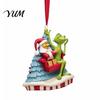 Acrylic Hanging Charms for Backpack Green Elf Christmas Ornament, Flat Tree Pendant Ornaments Car Mirror Backpack, Festive Holiday Decorations