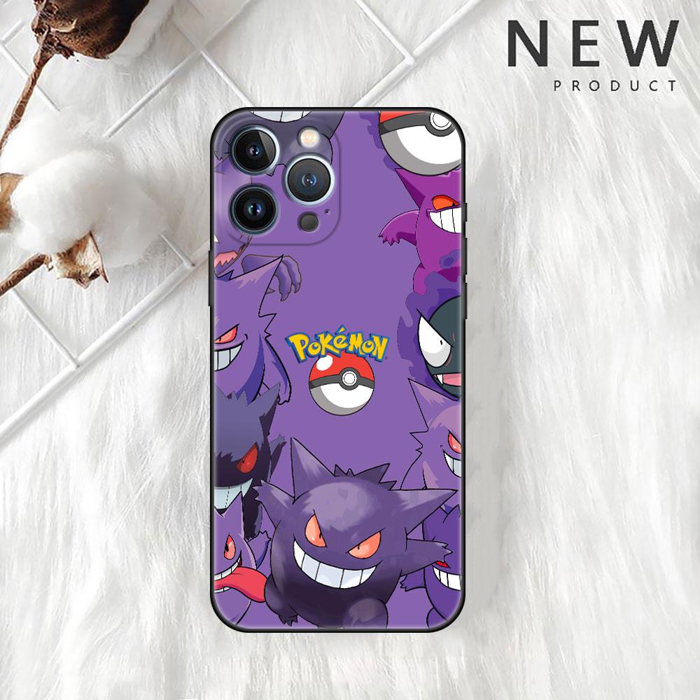 Чехол для Apple iPhone 11 13 14 12 Pro 7 Plus XR X XS Max 6 6S 13Pro Max черный силиконовый чехол для телефона Pika Pokemoon Cute