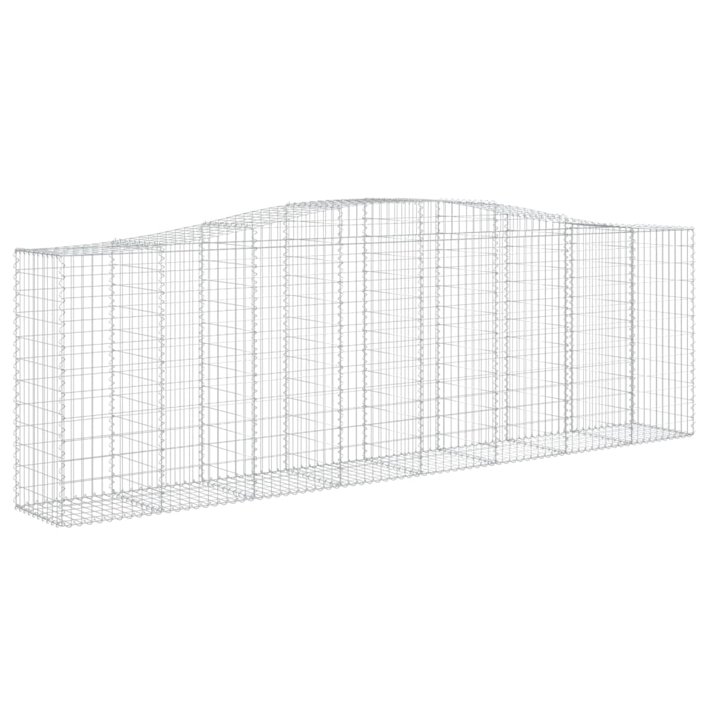 Vidaxl Łukowaty Kosz Gabionowy 400X50X120/140 Cm, Galwanizowane Żelazo